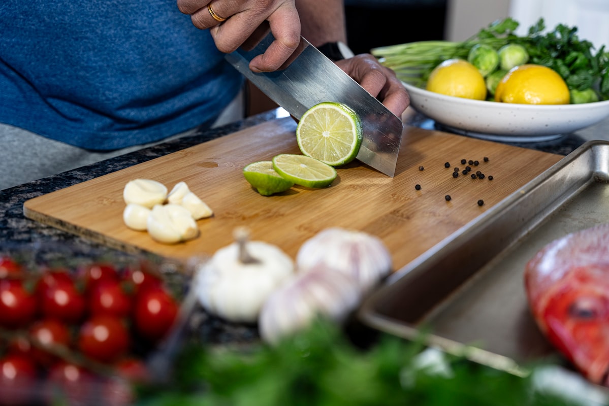 Balanced nutrition planning with fresh vegetables and healthy foods